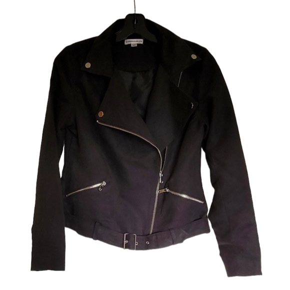 Faux Suede Jacket Belt Detail Spring Coat - Picture 6 of 10